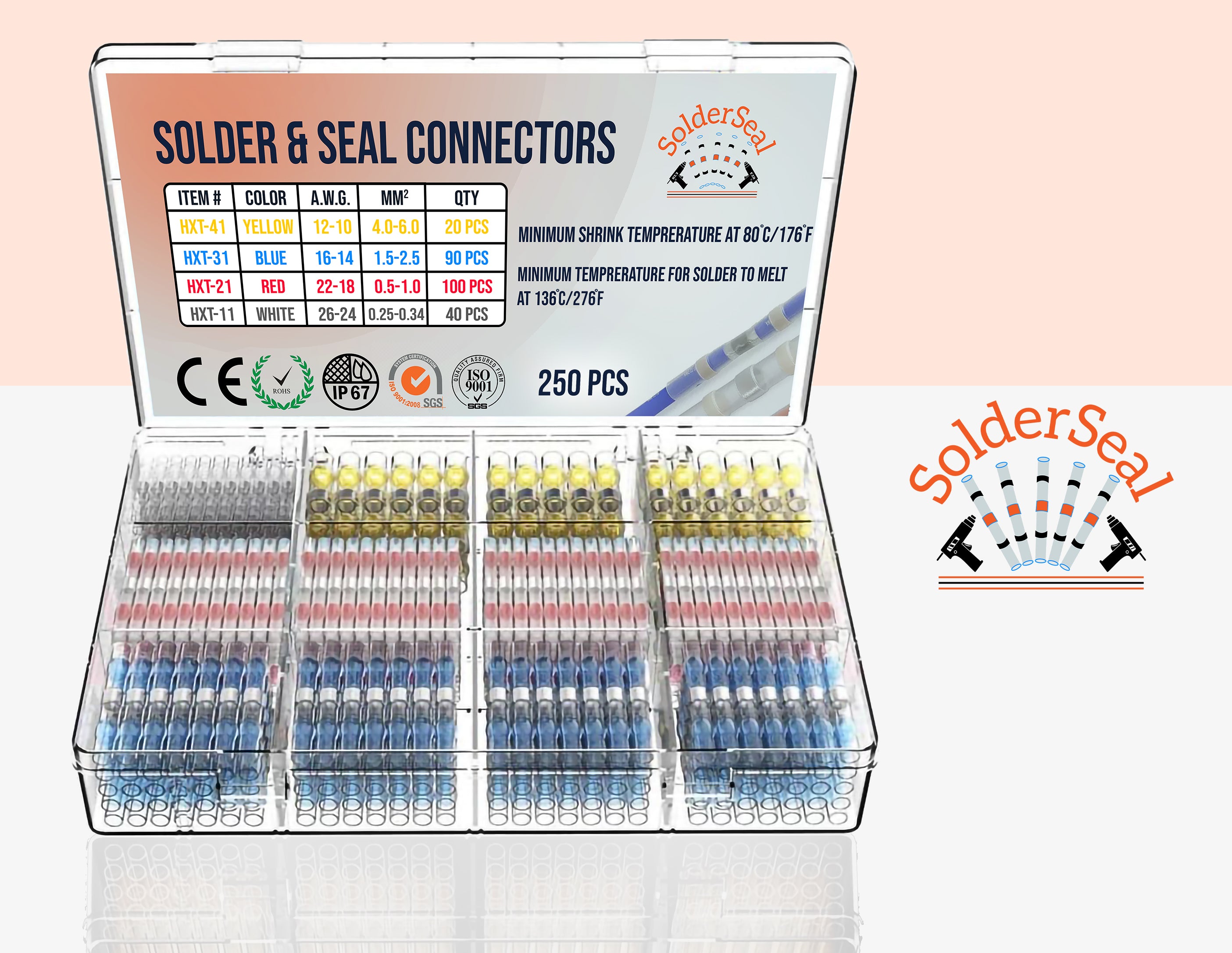SolderSeal™  Premium Waterproof Solder Wire Connectors Kit