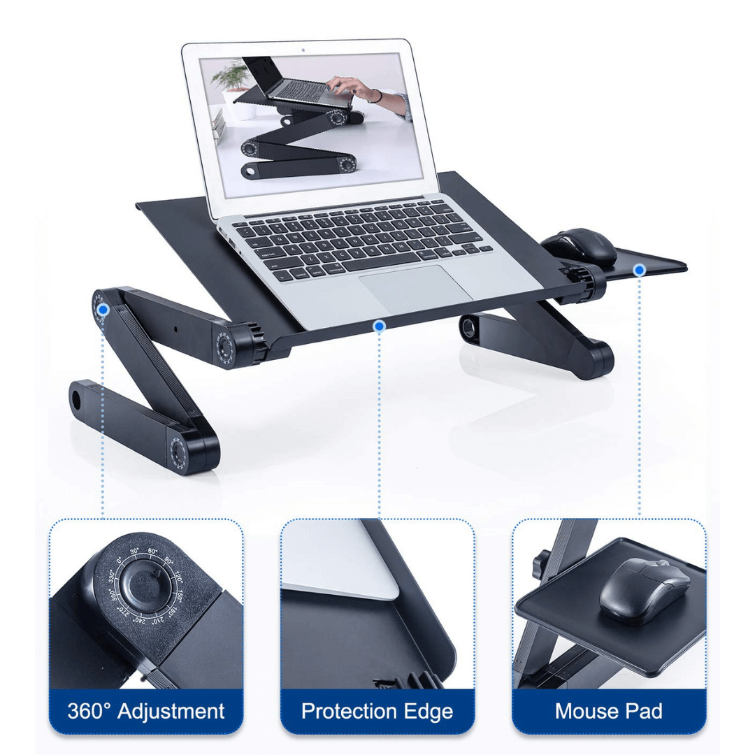 WorkMate™ Adjustable Laptop Table With Mouse Pad