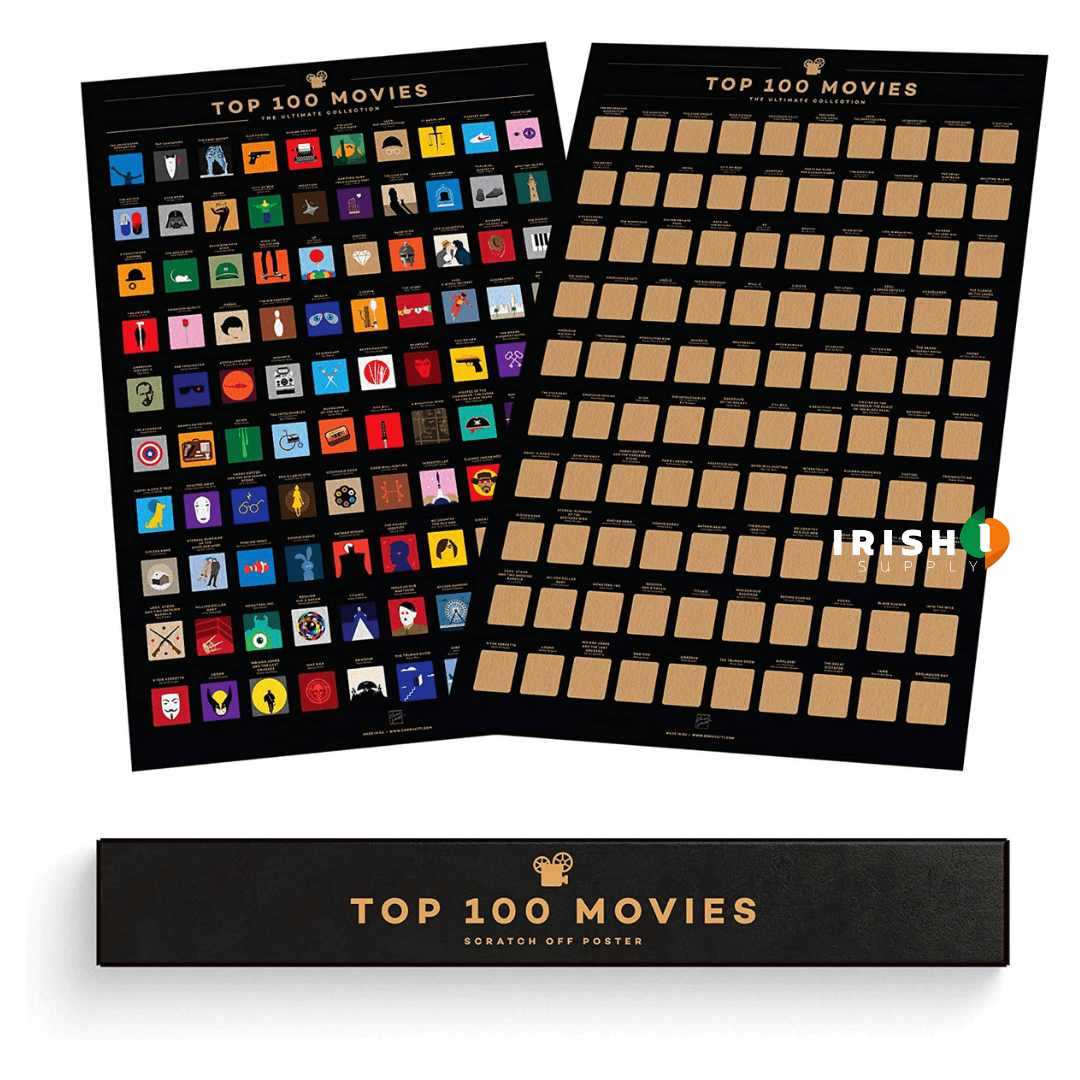 CINEBUFF®️ Top 100 Movies Scratch Poster