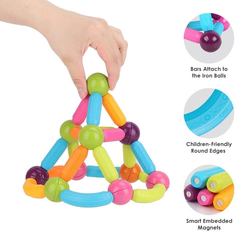 Stack n' Play™ Educational Magnetic Balls & Stick Rod Building Blocks