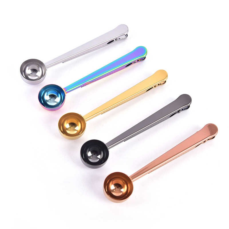 ScoopSeal™ Stainless Steel Coffee Spoon / Sealing Clip